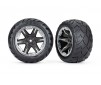 2WD rear Tires & wheels (2.8') (RXT black & chrome+Anaconda tires) (2