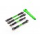 Turnbuckles aluminum (green), camber links, front (2), rear (2)