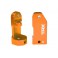 Caster blocks 30-degree, orange 6061-T6 aluminum (left & right)