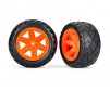 2WD rear Tires & wheels (2.8') (RXT orange wheels+Anaconda tires) (2)