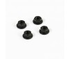 M4 BLACK SERRATED ALUMINIUM LOCKNUTS 4pcs