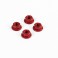 M4 RED SERRATED ALUMINIUM LOCKNUTS 4pcs