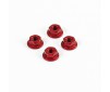 M4 RED SERRATED ALUMINIUM LOCKNUTS 4pcs