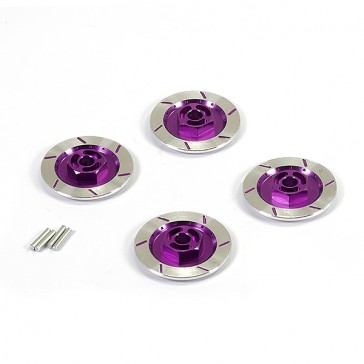 ALUMINIUM DISC BRAKE w/WHEEL HEX (4pc) - PURPLE