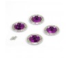 ALUMINIUM DISC BRAKE w/WHEEL HEX (4pc) - PURPLE