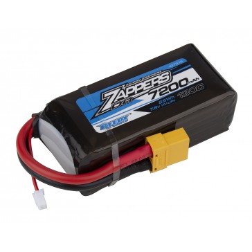 ZAPPERS DR 7200MAH 130C 7.6V SHORTY 'SOFT' LIPO W/XT90