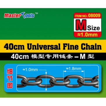 40cm Univ Fine Chain M Size 1.0x1.8