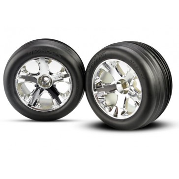 Tires & wheels, assembled, glued (2.8)(All-Star chrome wheel