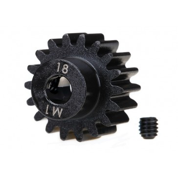 Gear, 18-T pinion (machined) (1.0 metric pitch) (fits 5mm sh