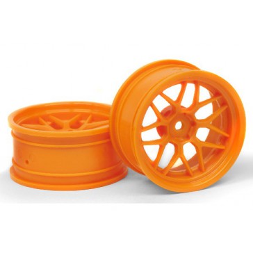 TECH 7 WHEEL ORANGE (6MM/2PCS)