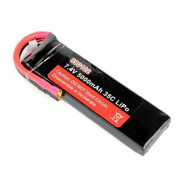 7.4V 5000MAH 40C LIPO PACK