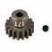 FT PINION GEAR 17T MOD 1, 5mm SHAFT - ALUMINIUM