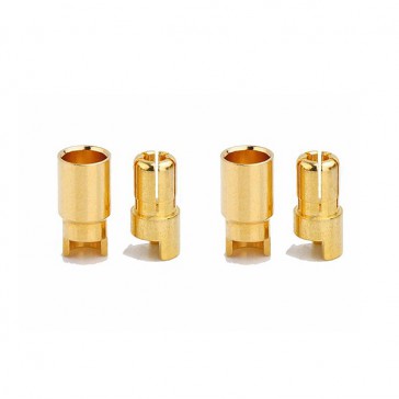 6MM GOLD PLUGS SET FOR BATTERY