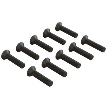 Flat Head Hex Machine Screw M3x14mm (10)