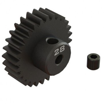 28T 0.8Mod 1/8" Bore CNC Steel Pinion Gear