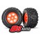 Tires & wheels assembled (X-Maxx® Orange + Sledgehammer®+ foam)