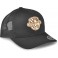 Destination Hat-Round Bill, Mesh, Snap Back- Black