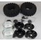 1.9' complete tyres black hub,2unit/kit