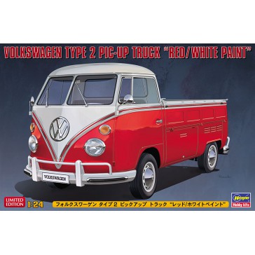 1/24 VOLKSWAGEN TYP 2 TRANSPORTER ROT/WEISS (4/22) *