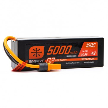 5000mAh 4S 14.8V Smart G2 LiPo 100C Hardcase : IC5