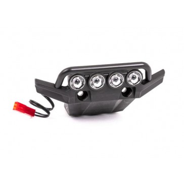 Bumper, front (assembled, LED lights installed) (fits 4WD Rustler)