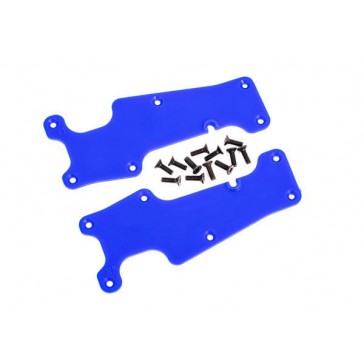 Suspension arm covers, blue, front (left and right)/ 2.5x8 CCS (12)