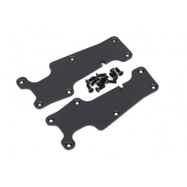 Suspension arm covers, black, front (left and right)/ 2.5x8 CCS (12)