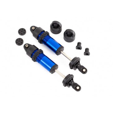 Shocks, GT-Maxx, aluminum (blue-anodized) (fully assembled w/o spring