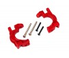 Caster blocks (c-hubs), extreme heavy duty, red (left & right)/ 3x32m