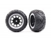 Tires & wheels, assembled (2.2' graphite gray, satin chrome beadlock