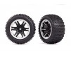 Tires & wheels, assembled, glued (2.8') (RXT black & satin wheels, Al