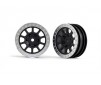 Wheels, 2.2' graphite gray, satin chrome beadlock (2) (Bandit front)