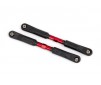 Camber links, front, Sledge (TUBES red-anodized, 7075-T6 aluminum, st