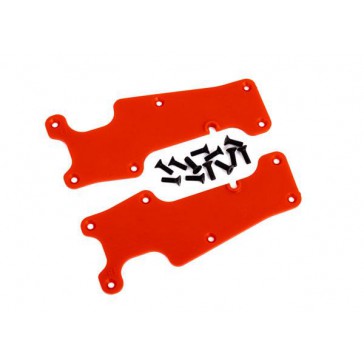 Suspension arm covers, red, front (left and right)/ 2.5x8 CCS (12)