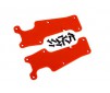 Suspension arm covers, red, front (left and right)/ 2.5x8 CCS (12)