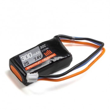 300mAh 2S 7.4V 30C LiPo Battery: PH Connector