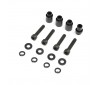 Engine Mount Spacers & ClutchMount,Al,Blk:DBXL 2.0