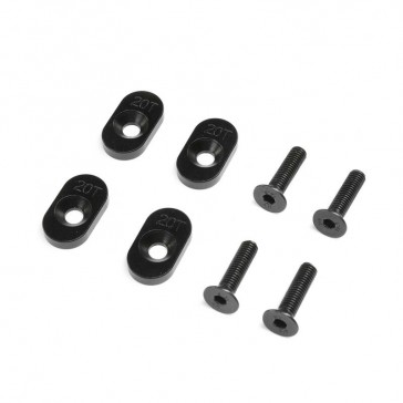 EngineMountInsert & Screws 20T, Black(4): DBXL 2.0