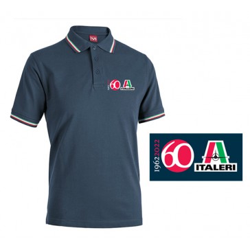 ITALERI BLUE NAVY POLO SHIRT 60th ANNIVERSARY S SIZE