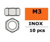 Zeskantmoer - M3 - Inox (10st)