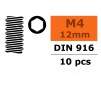 Vis sans tête - Six-pans - M4X12 - Acier (10pcs)