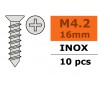 Self-tapping Flat Head, 4,2X16mm Inox (10pcs)