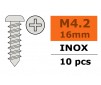 Zelftappende cilinderkopschroef - 4,2X16mm - Inox (10st)