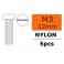 Pan Head Screw - M3X12 Nylon (5pcs)