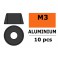 Aluminium Washer for M3 Socket Head Screws OD:8mm Gun Metal (10pcs)