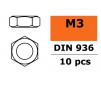 Lage zeskantmoer - M3 - Gegalvaniseerd staal (10st)