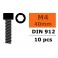 Hex Socket Head Screw - M4X40 Steel (10pcs)