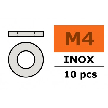 Rondelles - M4 - Inox (10pcs)