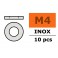 Rondelles - M4 - Inox (10pcs)