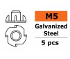 Ecrou blindé - M5 - Acier galvanisé (5pcs)